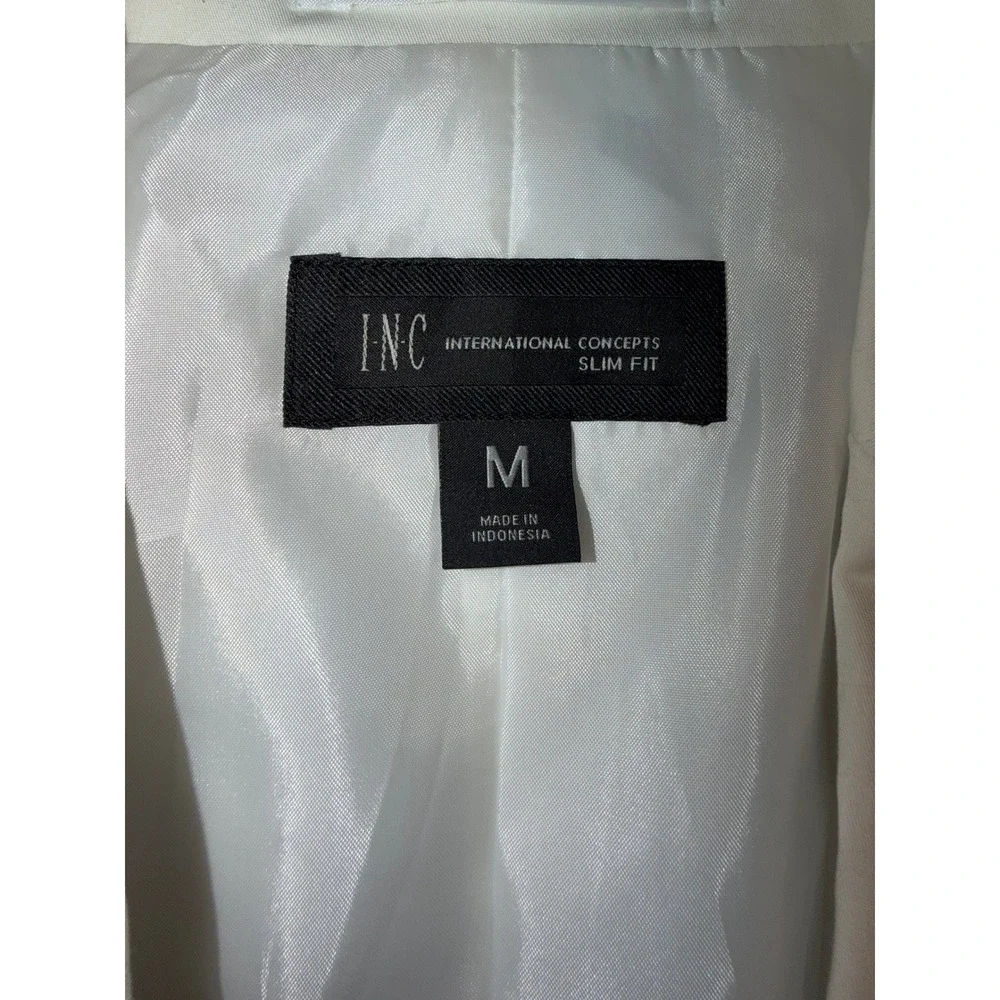 INC International Concepts Mens Milani Slim Fit Blazer White Sport Coat Medium